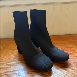 MIA Black Heeled Boots with Modern Silhouette NWOT